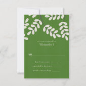 Groene bladeren RSVP-kaarten RSVP Kaartje (Voorkant)