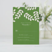 Groene bladeren RSVP-kaarten RSVP Kaartje (Staand voorkant)