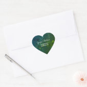 Groene bladeren Rustische  adresschaartjes Hart Sticker (Envelop)
