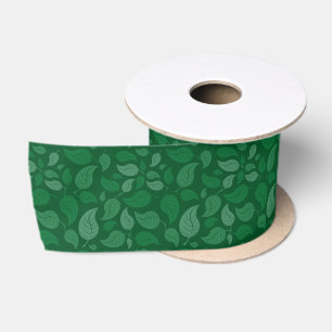 Groene bladeren satijnen lint