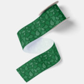 Groene bladeren satijnen lint (Achterkant)