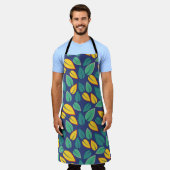 Groene bladeren schort (Gedragen)