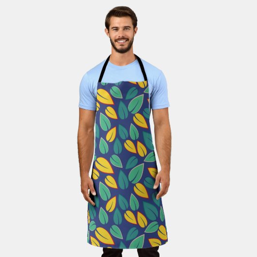 Groene bladeren schort (Gedragen)