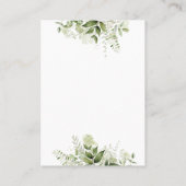 Groene Bladeren Script Trouw Dank Je Plaatskaartje (Achterkant)