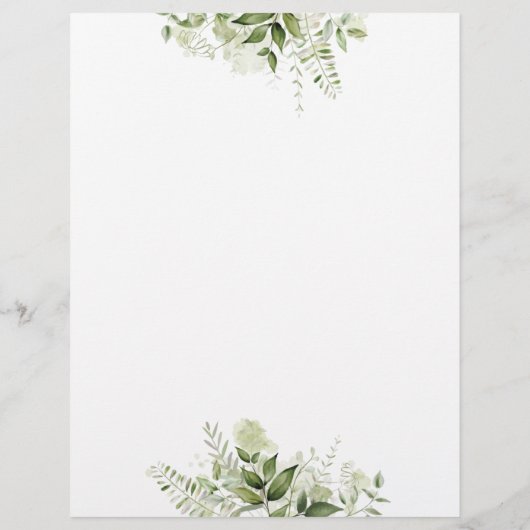 Groene Bladeren Script Trouwdatum Tijdschema (Achterkant)