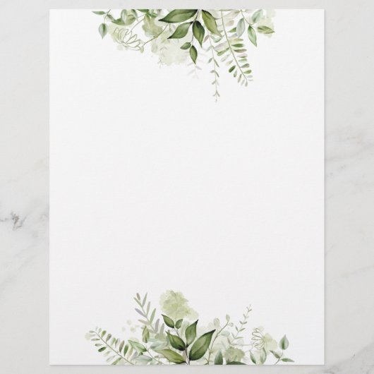 Groene Bladeren Script Trouwdatum Tijdschema (Achterkant)