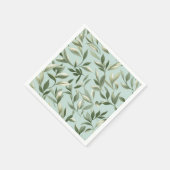 Groene bladeren servet (Hoek)