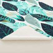 groene bladeren sherpa deken (3/4)