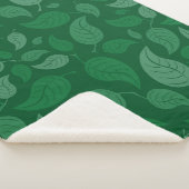 Groene bladeren sherpa deken (3/4)