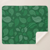 Groene bladeren sherpa deken (Voorkant (horizontaal))