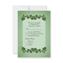 Groene bladeren Shimmer RSVP w Menu