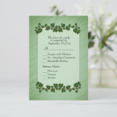 Groene bladeren Shimmer RSVP w Menu (Staand voorkant)