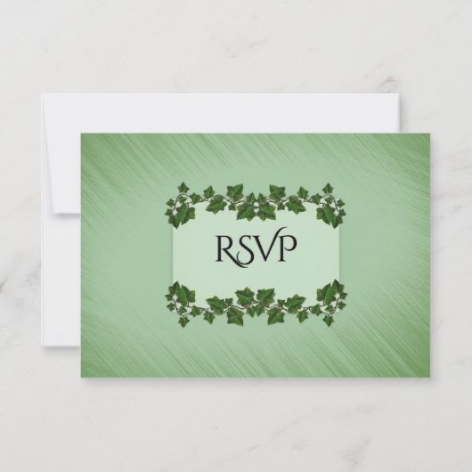 Groene bladeren Shimmer RSVP w Menu (Achterkant)