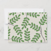 Groene bladeren Sla de datumkaarten op Save The Date (Achterkant)