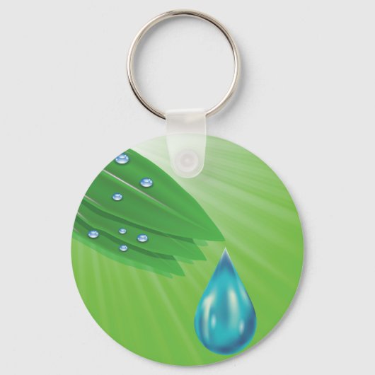 groene bladeren sleutelhanger (Voorkant)