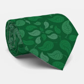 Groene bladeren stropdas (Opgerold)