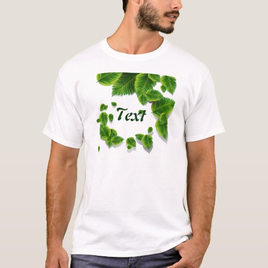 Groene bladeren t-shirt (Voorkant)