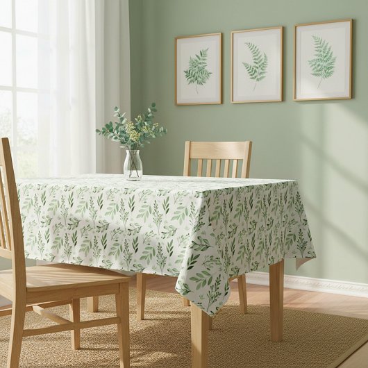 Groene bladeren tafelkleed