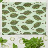 Groene bladeren theedoek (Gevouwen)