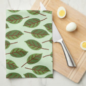 Groene bladeren theedoek (Quarter Fold)