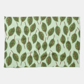 Groene bladeren theedoek (Horizontaal)