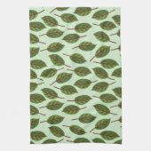 Groene bladeren theedoek (Verticaal)