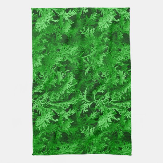 Groene bladeren theedoek (Verticaal)