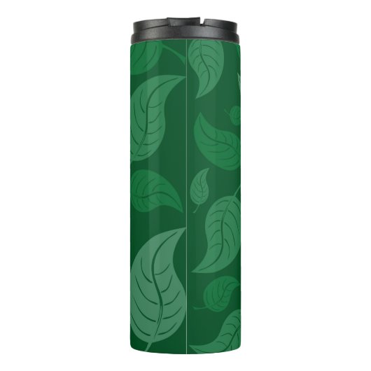 Groene bladeren thermosbeker (Achterkant)