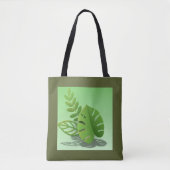 Groene Bladeren Tote Bag (Voorkant)