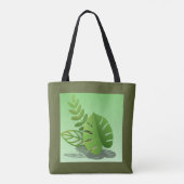 Groene Bladeren Tote Bag (Achterkant)