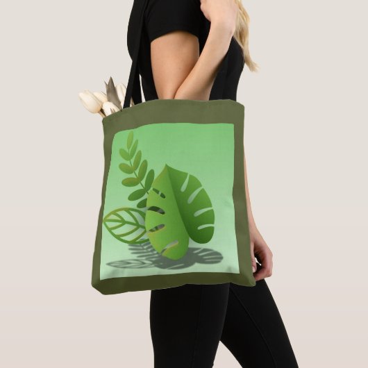 Groene Bladeren Tote Bag (Dichtbij)