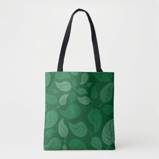 Groene bladeren tote bag (Voorkant)