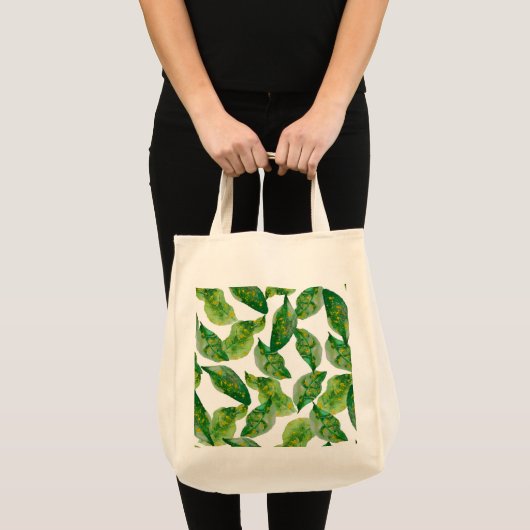 Groene bladeren tote bag (Voorkant (product))