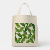 Groene bladeren tote bag (Achterkant)