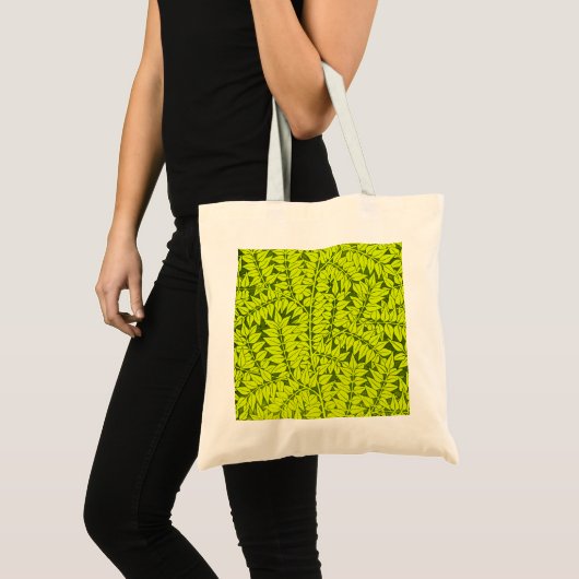 Groene bladeren tote bag (Voorkant (product))