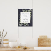 Groene Bladeren Trouw Krijtbord Welkomstbord Poster (Keuken)