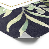 Groene Bladeren Trouw Krijtbord Welkomstbord Poster (Hoek)