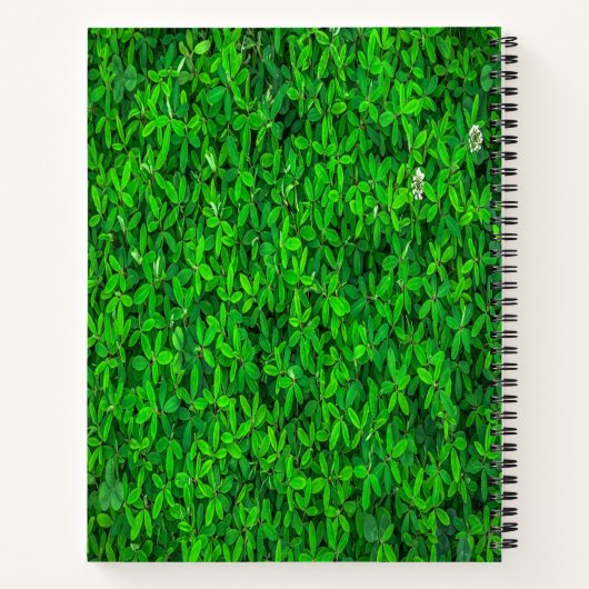 Groene bladeren tuindienst notitieboek (Achterkant)