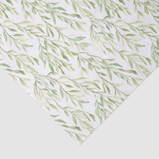Groene Bladeren Verjaardag Tissuepapier (Detail)