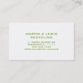 Groene bladeren visitekaartje (Achterkant)