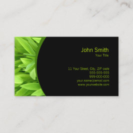 Groene bladeren visitekaartje