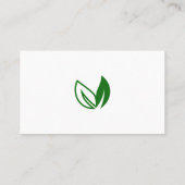Groene bladeren visitekaartje (Achterkant)