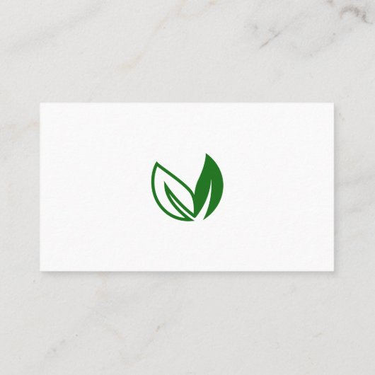 Groene bladeren visitekaartje (Achterkant)