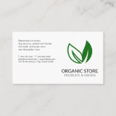 Groene bladeren visitekaartje (Voorkant)