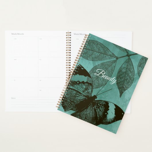 Groene Bladeren Vlinder Schoonheid Planner (Display)