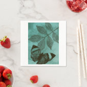 Groene bladeren vlinder servetten (Insitu)