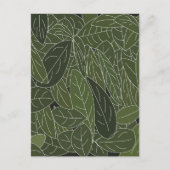 Groene bladeren Vloeien Briefkaart (Voorkant)