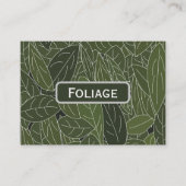 Groene bladeren Vloeien Visitekaartje (Voorkant)