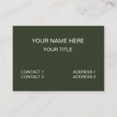 Groene bladeren Vloeien Visitekaartje (Achterkant)