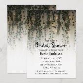 Groene Bladeren Witte Lichten Rustieke Bruiloft Fe Kaart (Voorkant / Achterkant)